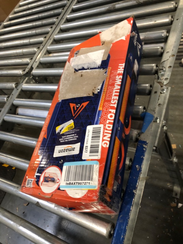 Photo 1 of Valor Kick Scooter Toy, Ultra Compact & Lightweight Foldable Scooter Kids with ABEC7 Wheel Bearing, Outdoor Toys for Kids Ages 8-12 and Up, Blue & Orange