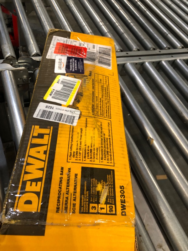 Photo 2 of DEWALT DWE305 12 Amp Corded Reciprocating Saw with DWA4101 Bi-Metal 2X Reciprocating Saw Blade Set, 8-Piece Saw + 8pc 2X Blade Set