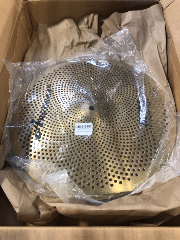 Photo 2 of Arborea Mute Cymbal Low Volume Crash Cymbal Golden 16 Inch Quiet Cymbal For Drmmer Practice (16“Crash)
