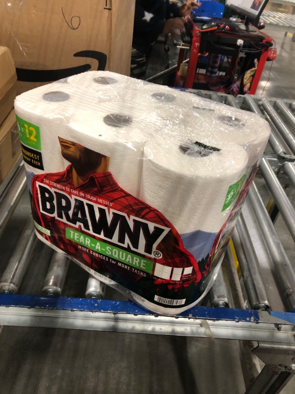 Photo 2 of Brawny® Tear-A-Square® Paper Towels, 6 Double Rolls = 12 Regular Rolls 12 Count (Pack of 1)