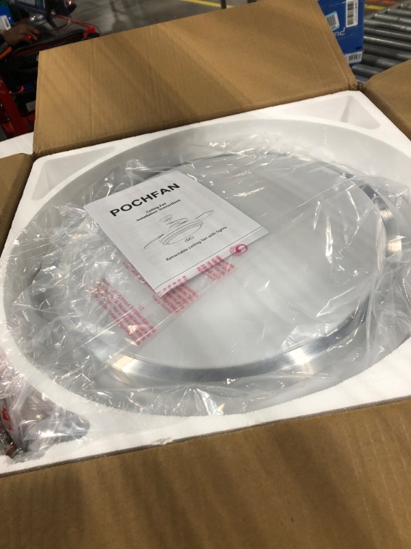 Photo 1 of POCHFAN Retractable Ceiling Fan with Lights Remote Control, 42 Inch Modern Ceiling Fan for Bedroom Living Room in 3 Color Changeable,Timer, Noiseless DC Motor, 6 Speed, Brush Nickel, Ceiling fans Brushed Nickel (3 Blades)