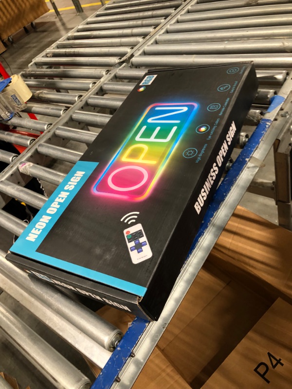 Photo 1 of Led Open Sign, 21×10 inch Neon Open Sign with Remote, Color Changing & Scrolling Modes, Adjustable Brightness and Speed RGB Open Signs for Business Bar Restaurant Hotel Storefront Window