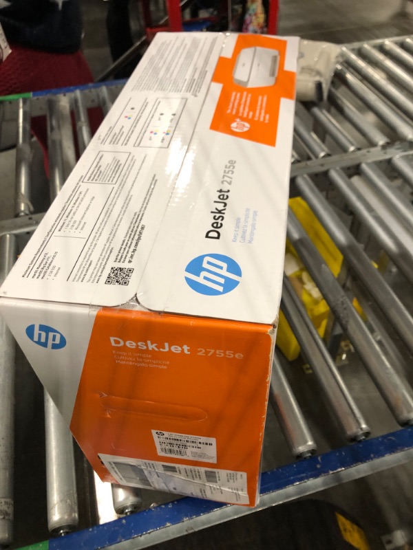 Photo 1 of HP DeskJet 2755e Wireless Color All-in-One Printer with bonus 6 months Instant Ink (26K67A), white, Brand New Packaging