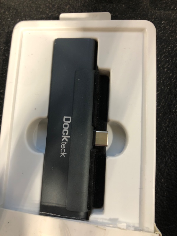 Photo 1 of iPad Pro USB C Hub Multiport Adapter - Dockteck USBC Hub 5 in 1 with 100W PD, 4K 60Hz HDMI, Audio, USB 3.0, USB C Dock with Magnetic Grip for iPad Pro 12.9 2021 2020 2018, iPad Air, iPad Mini 6