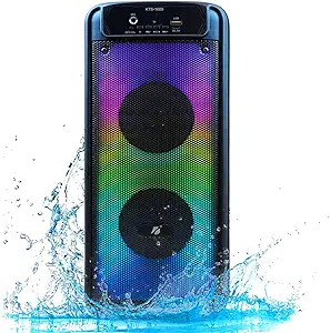 Photo 1 of High Power Bass Portable Wireless Bluetooth Studio Dj Party Concert Speaker's - Colorful Liquid Motion Light Changing Rechargeable Waterproof Outdoor Loud Speaker (Ultra Dual 8'' Speaker w (1) Mic)