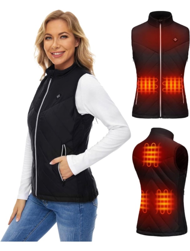 Photo 2 of AICARSHI Women's Heated Vest with Battery Pack,Lightweight Heating Vest USB Electric Heated Jacket Vests