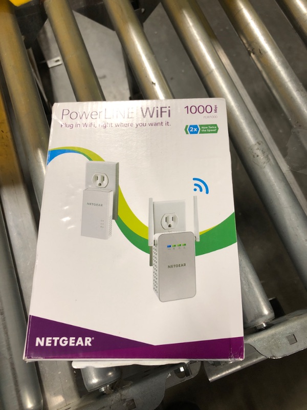 Photo 1 of NETGEAR Powerline Adapter + Wireless Access Point Kit, 1000 Mbps Wall-Plug, 1 Gigabit Ethernet Ports (PLW1000-100NAS), 1 Gbps Kit - Wireless