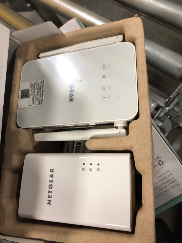 Photo 1 of NETGEAR Powerline Adapter + Wireless Access Point Kit, 1000 Mbps Wall-Plug, 1 Gigabit Ethernet Ports (PLW1000-100NAS), 1 Gbps Kit - Wireless