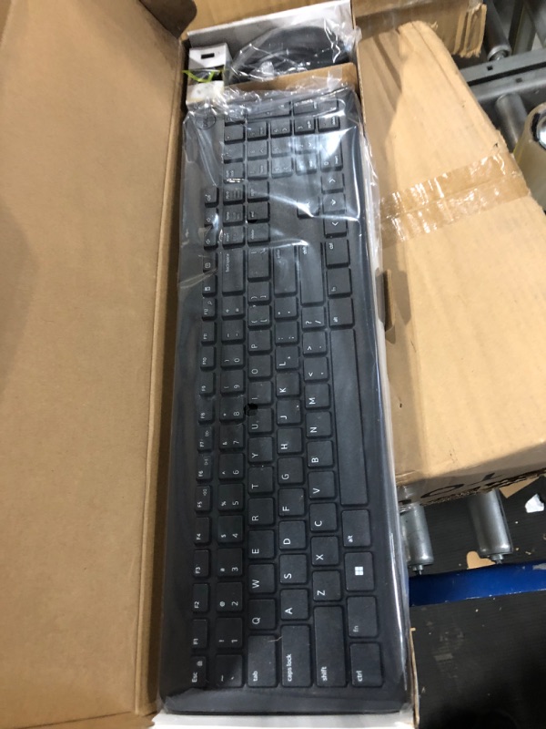 Photo 2 of Dell Wireless Keyboard and Mouse - KM3322W, Wireless - 2.4GHz, Optical LED Sensor, Mechanical Scroll, Anti-Fade Plunger Keys, 6 Multimedia Keys, Tilt Leg - Black