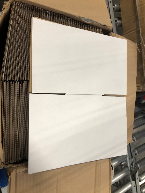 Photo 2 of 6x6x4 Inch Shipping Boxes 50 Pack, White Corrugated Box, Square Cardboard Boxes Cube Cardboard Boxes Mailer Boxes for Small Business Packing, Mailing