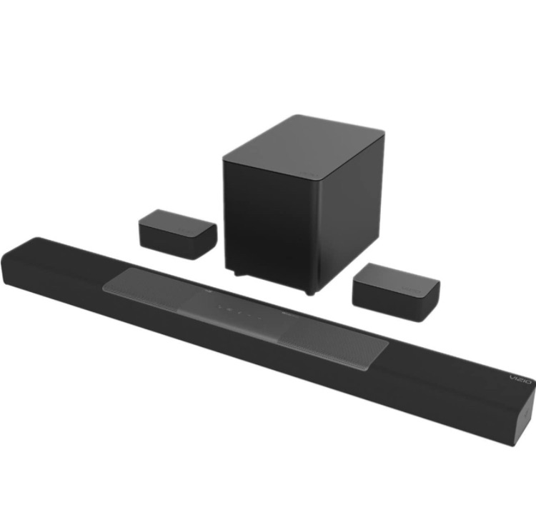 Photo 1 of VIZIO M-Series 5.1.2 Immersive Sound Bar with Dolby Atmos, DTS:X, Bluetooth, Wireless Subwoofer, Voice Assistant Compatible, Includes Remote Control - M512a-H6