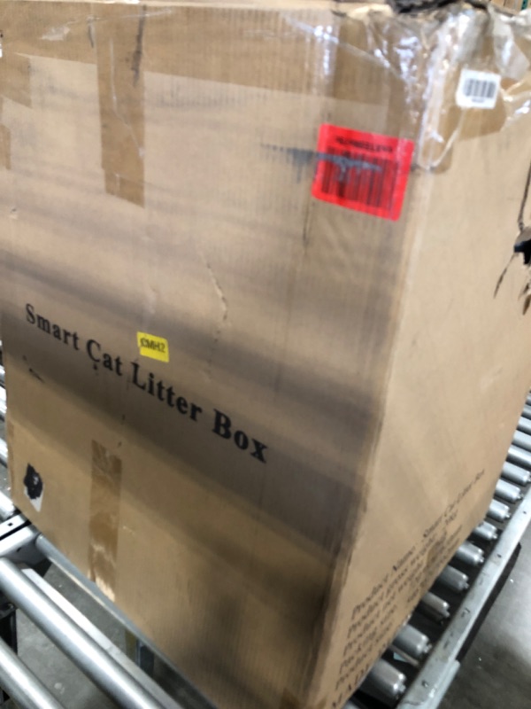 Photo 1 of Bebeblue Self Cleaning Cat Litter Box, Automatic Cat Litter Box, No Scooping Robot Smart Litter Box, Odor Removal, Health Monitoring, Easy Clean, Extra Large Cleaning Robot for Multiple Cats, Quiet White