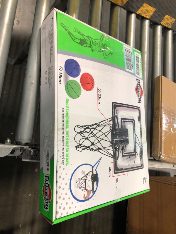 Photo 1 of Basketball Hoop Indoor for Kids,LED Light Mini Basketball Hoop with 3 Balls & Electronic Scoreboard,Over The Door Basketball Hoop,Basketball Toys Gift for Kids 3-12 Year Old Boys Girls Teen LED Basketball Hoop