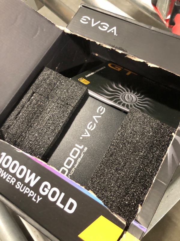 Photo 1 of EVGA SuperNOVA 1000 GT, 80 Plus Gold 1000W, Fully Modular, Eco Mode with FDB Fan, 10 Year Warranty, Includes Power ON Self Tester, Compact 150mm Size, Power Supply 220-GT-1000-X1 1000W GT Power Supply