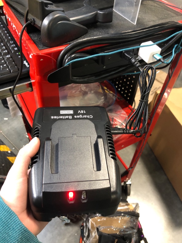 Photo 1 of 18V R86092 Fast Charger Lithium Battery Charger for RIDGID Tools 18V Battery R840083, R840085, R840086, R840087, AC840085, AC840086, AC840087P AC840089 etc.