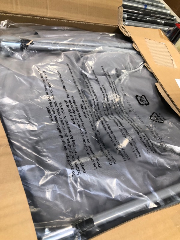 Photo 1 of Amazon Basics Faux Fur Saucer Chair with Foldable Metal Frame, Grey