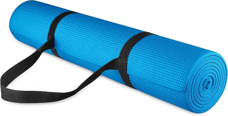 Photo 1 of BalanceFrom All Purpose 1/4-Inch High Density Anti-Tear Exercise Yoga Mat with Carrying Strap