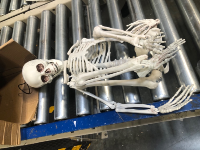 Photo 3 of DECORLIFE 36" Skeleton Halloween Decorations, 3FT Posable Halloween Skeleton Decor for Front Lawn or Haunted House, Party Centerpiece, Trunk or Treat, Lifelike Skeleton Model