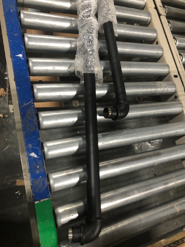 Photo 2 of  Wall Handrail 6FT/180CM,Industrial Staircase Railing 1.25 Inch Tube Diameter, Galvanized Pipe Handrail,Handrails for Indoor Stairs with Wall Mount Support,for Wall Mounted Stairway Handrail