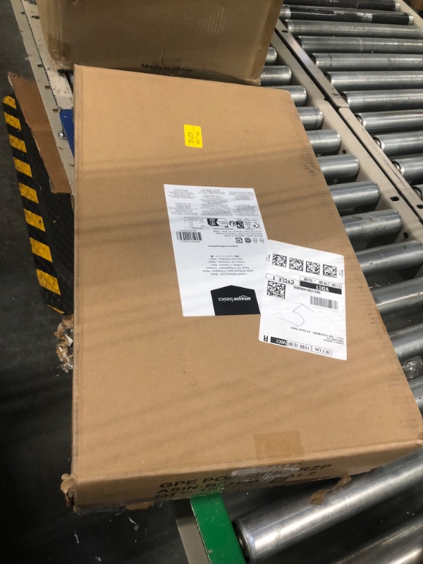 Photo 2 of Amazon Basics 3-Shelf Adjustable, Plastic Storage Shelving Unit (250 lbs loading capacity per shelf), Black, 23.2"L x 13.4"W x 30"H 3-Shelf Narrow No Wheels Black