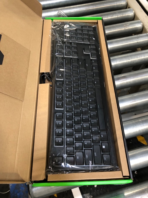 Photo 1 of Razer Ornata V3 X Gaming Keyboard: Low-Profile Keys - Silent Membrane Switches - Spill Resistant - Chroma RGB Lighting - Ergonomic Wrist Rest - Classic Black