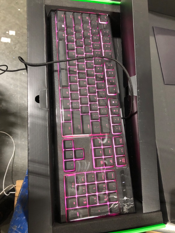 Photo 1 of RAZER ORNATA Expert: Mecha-Membrane - Individually Backlit Mid-Height Keys - Leatherette Wrist Rest - Gaming Keyboard - Gaming Keyboard (RZ03-02041800-R3U1)