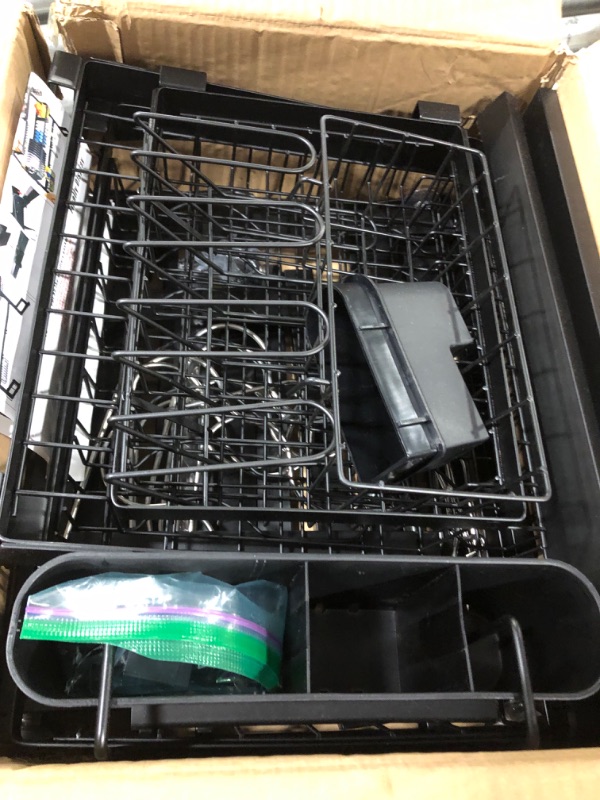 Photo 3 of ADBIU ?Fit Sink 24"- 35.5" L 2023 Over The Sink Drying Rack (Expandable Height/Length) Snap-On Design 2 Tier Large Dish Rack Stainless Steel Kitchen Count Organization and Storage Black 24"- 35.5"L x 12"W x 19"H - 22"H