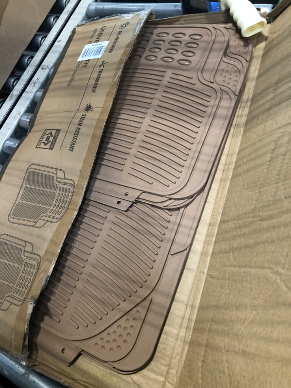 Photo 1 of BDK Heavy Duty 4pc Front & Rear Rubber Floor Mats for Car SUV Van & Truck-All Weather Protection Universal Fit Beige