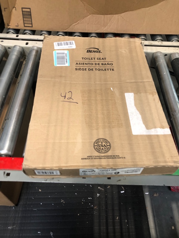 Photo 1 of BEMIS 1200E4 000 Affinity Toilet Seat will Slow Close, Never Loosen and Provide the Perfect Fit, ELONGATED, Plastic, White 1 Pack Elongated White