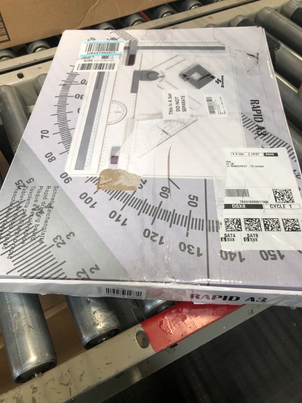 Photo 2 of A3 Portable Drawing Board, Multi-Function Metric Drafting Table with Clear Rule Parallel Motion and Angle Adjustable Measuring System