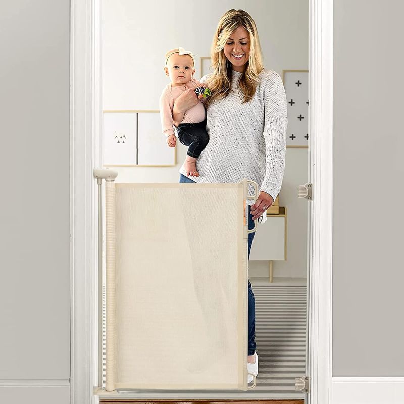 Photo 1 of 
Momcozy Retractable Baby Gate, 33" Tall, Extends up to 55" Wide, Child Safety Baby Gates for Stairs, Doorways, Hallways, Indoor, Outdoor