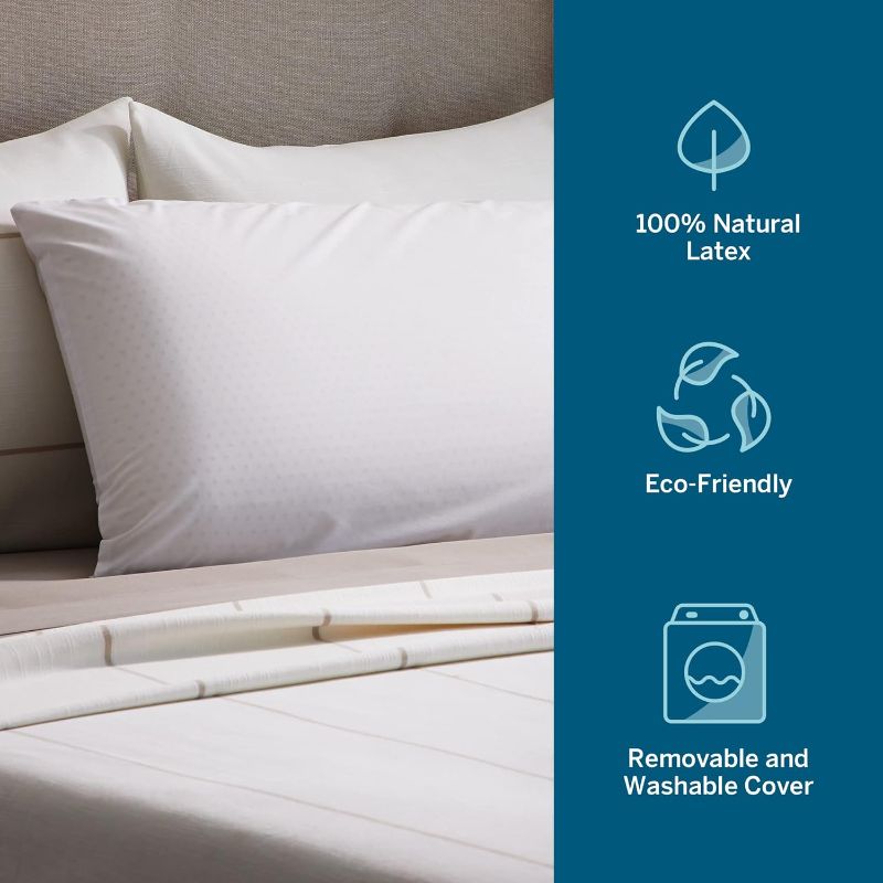 Photo 1 of  Foam Pillow - Mid-Loft - Medium Plush Feel- Removable Cotton Cover, Dorm Room Essentials, 