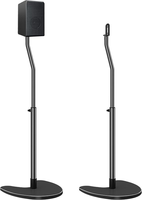 Photo 1 of Mounting Dream Height Adjustable Speaker Stands Mounts, One Pair Floor Stands, Heavy Duty Base Extendable Tube, 11 LBS Capacity Per Stand, MAX 40" Height Adjustment MD5401 (Speakers Not Included)