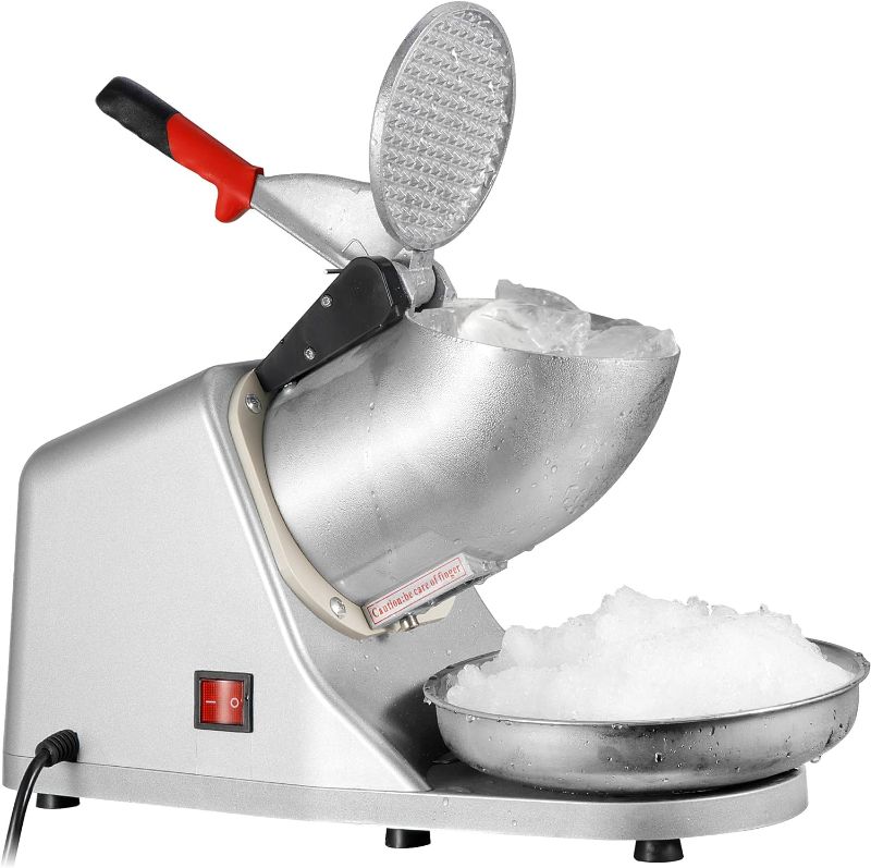 Photo 1 of ZENY Ice Shaver Machine Electric Snow Cone Maker Stainless Steel Shaved Ice Machine 145lbs Per Hour