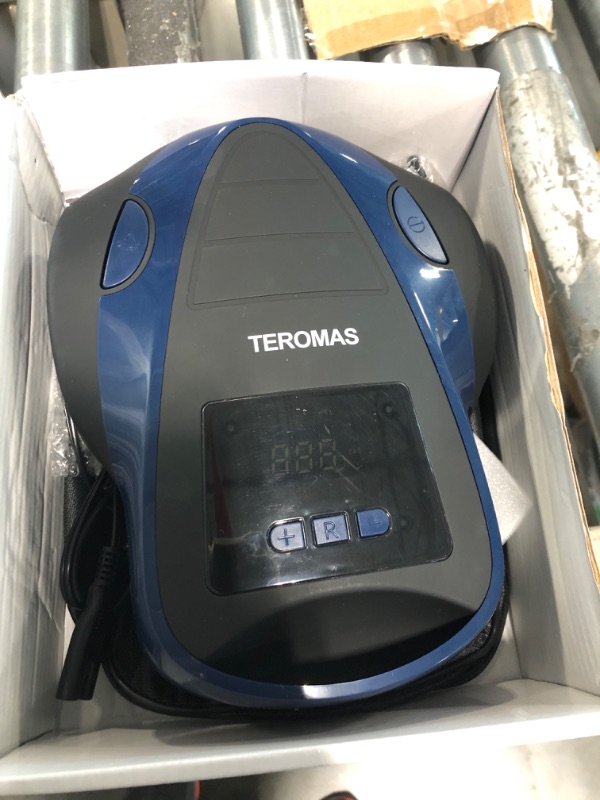 Photo 3 of TEROMAS Tire Inflator Air Compressor, Portable DC/AC Air Pump for Car Tires 12V DC and Other Inflatables at Home 110V AC, Digital Electric Tire Pump with Pressure Gauge Blue