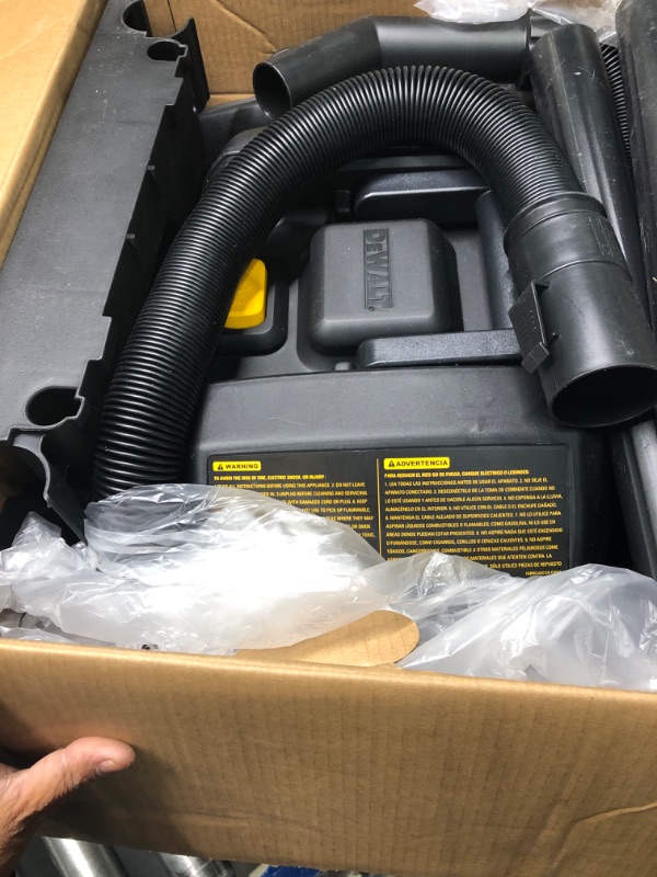 Photo 2 of DEWALT Portable 6 Gallon 5 Horsepower Wall-Mounted Garage Wet Dry Vacuum Cleaner DXV06G