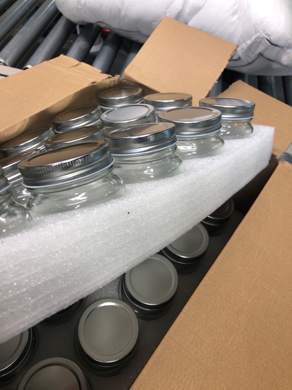 Photo 3 of Accguan Mason Jars, glass jar 8OZ With Regular Lids and Bands(Silver), Ideal for Jam, Honey, Wedding Favors, Shower Favors, 30 PACK Silver Lid