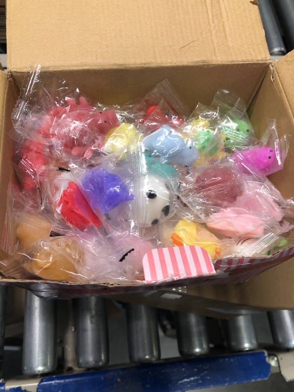 Photo 1 of 80PCS Mochi Squishy Toys Kids Party Favors Kawaii Mini Squishies Animals Fruit Stress Relief Toys Bulk Classroom Prizes Easter Egg Fillers Christmas Goodie Bag Stuffers Kids Valentines Gifts, Random