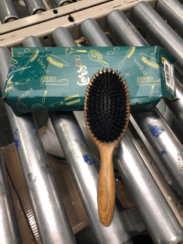 Photo 2 of Boar Bristle Brush, Lorsex Hair Brush for Women Men Kids, Brislte HairBrush for Thin Fine Wet/Dry All Hair Type Restore Shine and Texture