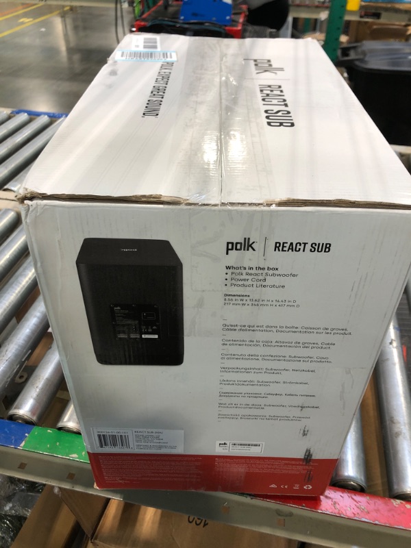 Photo 2 of Polk React 7" Wireless Subwoofer - Designed to Add Deep, Impactful Bass to Polk React Soundbar, Bass Adjust EQ, Amazon Alexa Compatible