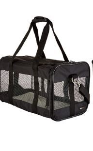 Photo 1 of Amazon Basics Soft-Sided Mesh Pet Travel Carrier, Large (20 x 10 x 11 Inches