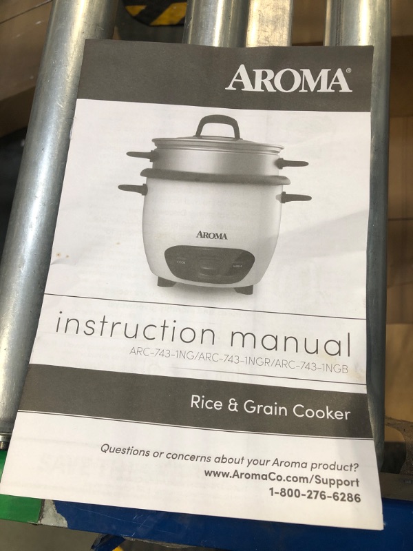 Photo 5 of Aroma Housewares 6-Cup (Cooked) Pot-Style Rice Cooker and Food Steamer, Black ARC-743-1NGB