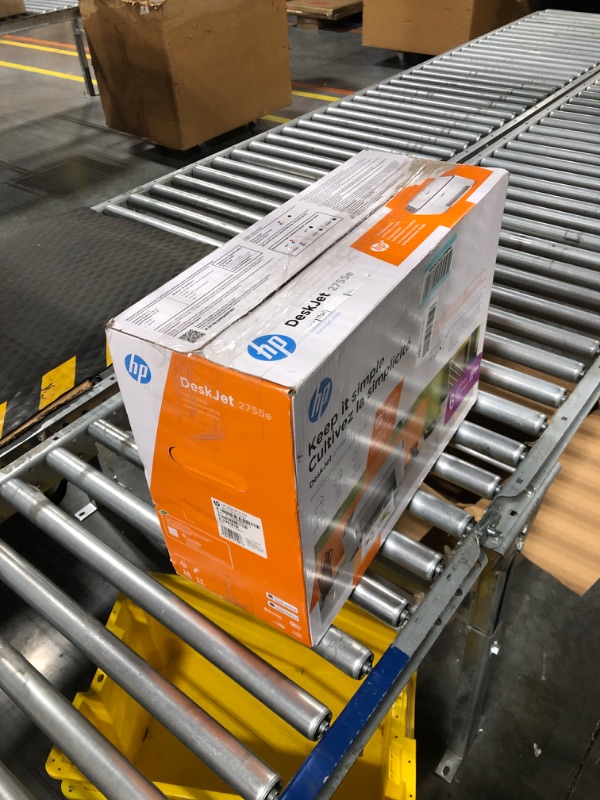 Photo 1 of HP DeskJet 2755e Wireless Color All-in-One Printer with bonus 6 months Instant Ink (26K67A), white