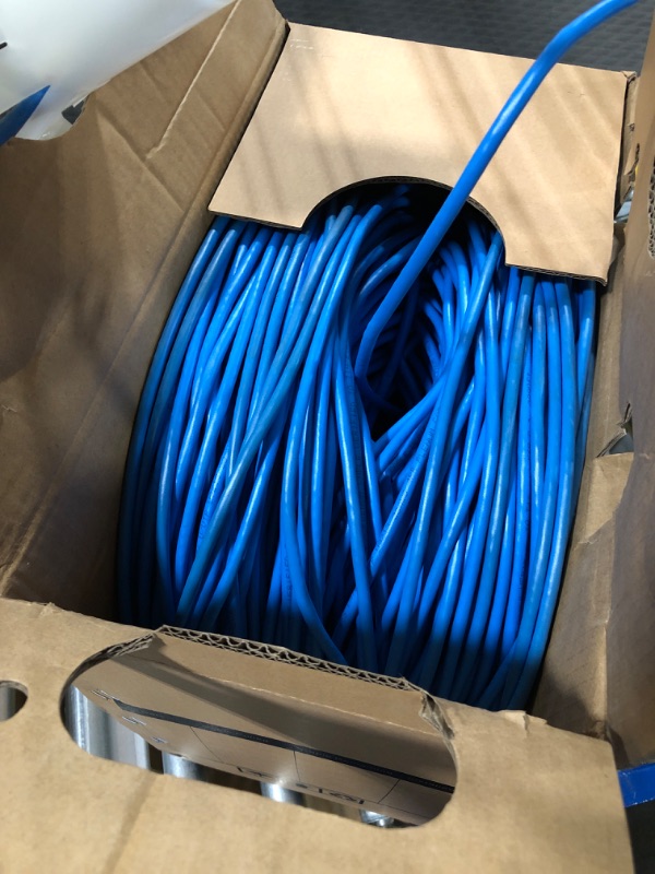 Photo 3 of CAT6 Plenum (CMP) Cable 1000FT | Network Analyzer Test Passed | 23AWG 4Pair, Solid 550MHz Network Cable 10Gigabit UTP, Available in Blue, White, Green, Gray, Black, Red & Yellow Color (Blue)