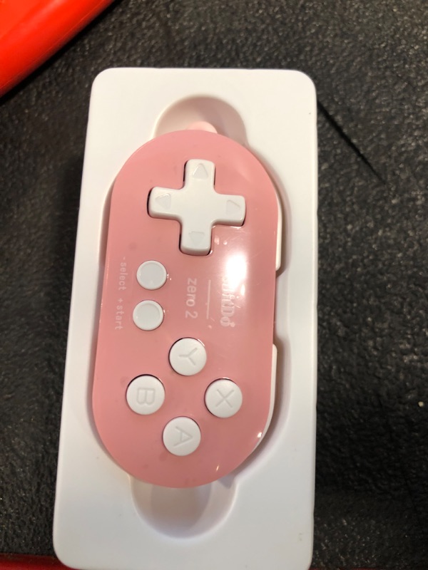 Photo 3 of 8Bitdo Zero 2 Bluetooth Gamepad Keychain Sized Mini Controller for Switch, Windows, Android, macOS & Raspberry Pi(Pink Edition) - Nintendo Switch