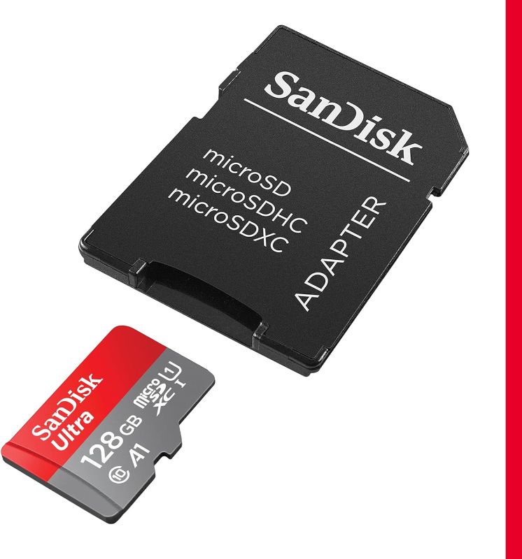 Photo 1 of SanDisk 128GB Ultra microSDXC UHS-I Memory Card with Adapter - Up to 140MB/s, C10, U1, Full HD, A1, MicroSD Card - SDSQUAB-128G-GN6MA New Generation 128GB