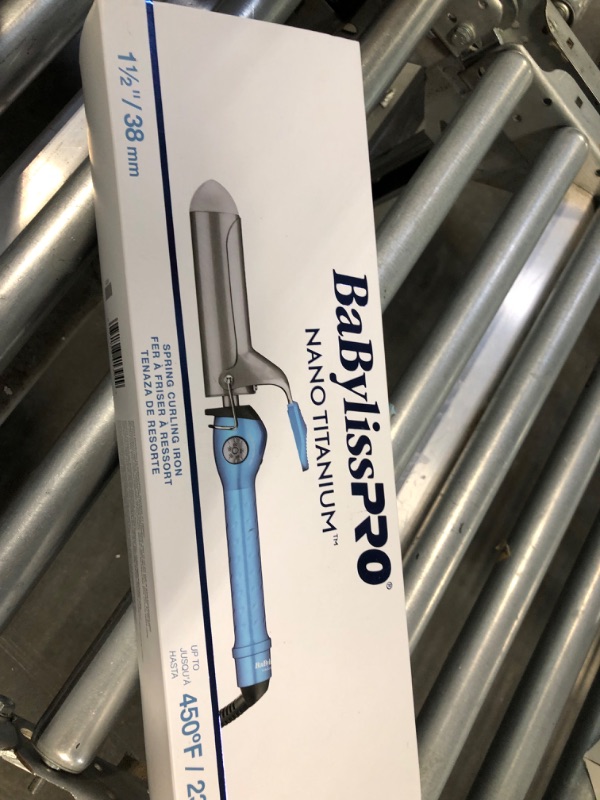 Photo 4 of BaBylissPRO Nano Titanium Spring Curling Iron 1 ½ Inch