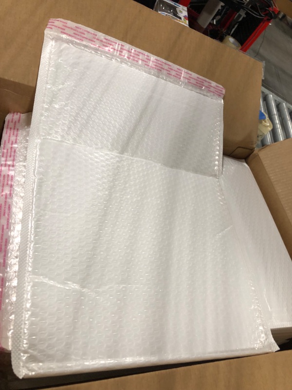 Photo 2 of Bubble Mailers White Poly Bubble Mailers, Self-Seal Shipping Bags, Padded Envelopes, Packaging Supplies for Business (50 Pack 19x13 Inch) 50Pack 