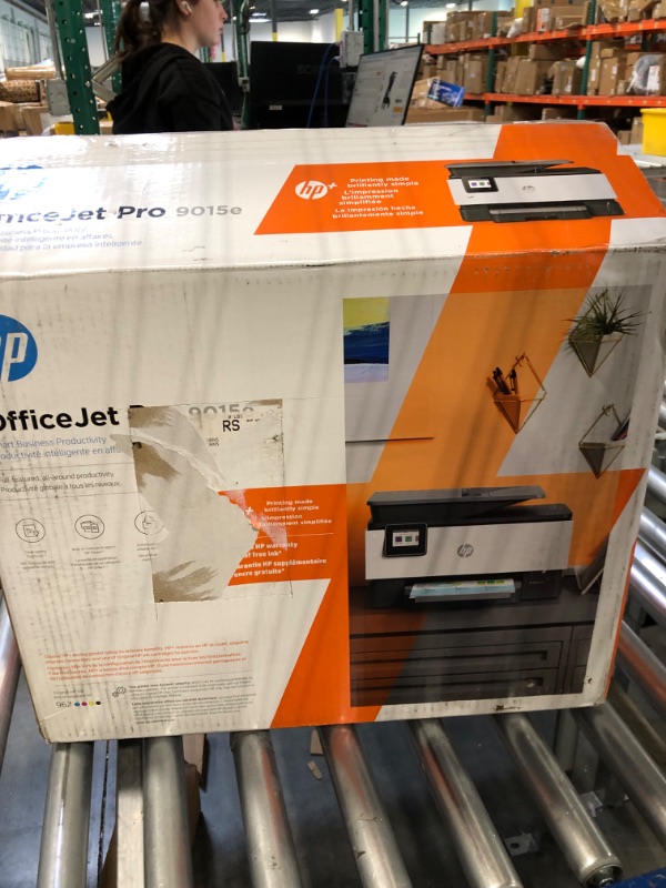 Photo 3 of HP OfficeJet Pro 9015e Wireless Color All-in-One Printer with bonus 6 months Instant ink with HP+ (1G5L3A),Gray