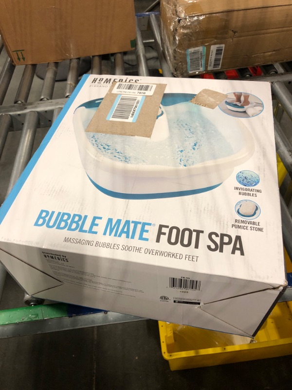 Photo 2 of HoMedics Bubble Mate Foot Spa, Toe Touch Controlled Foot Bath with Invigorating Bubbles and Splash Proof, Raised Massage nodes and Removable Pumice Stone